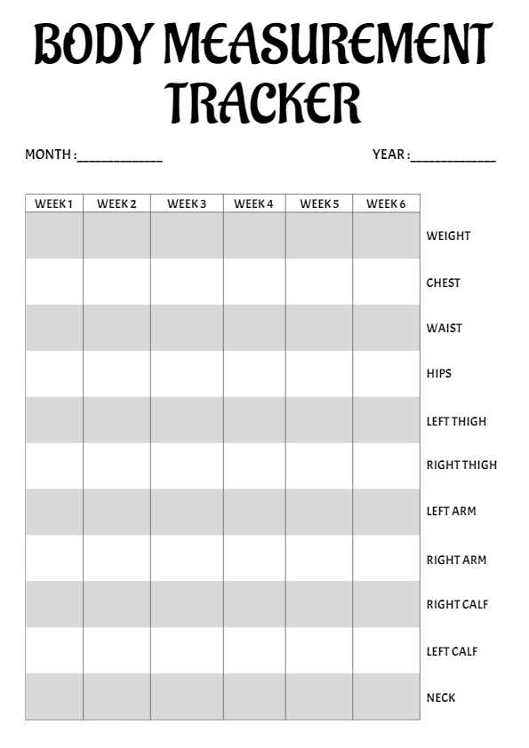 body printable template