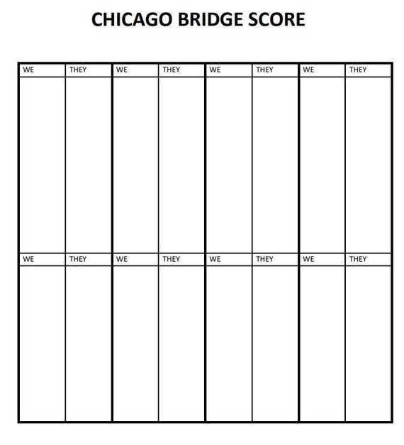 bridge scoring sheet printable