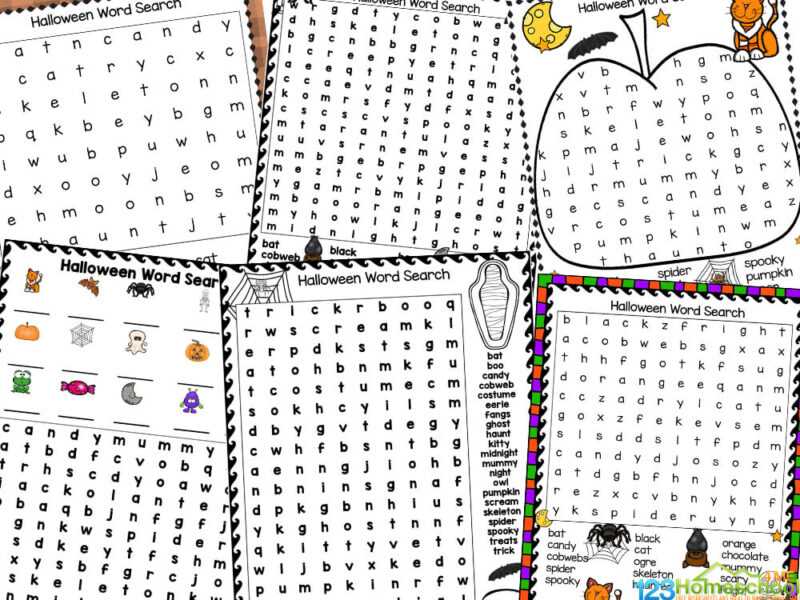 halloween word puzzles printable halloween word puzzles printable