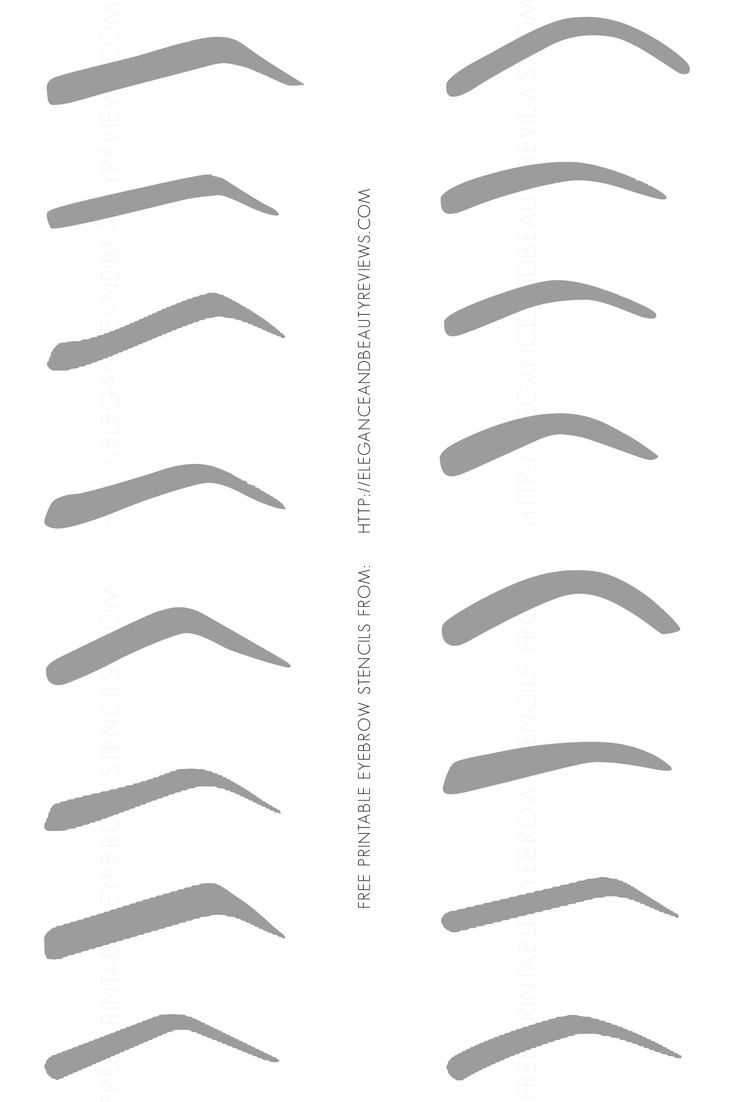 brow stencils printable