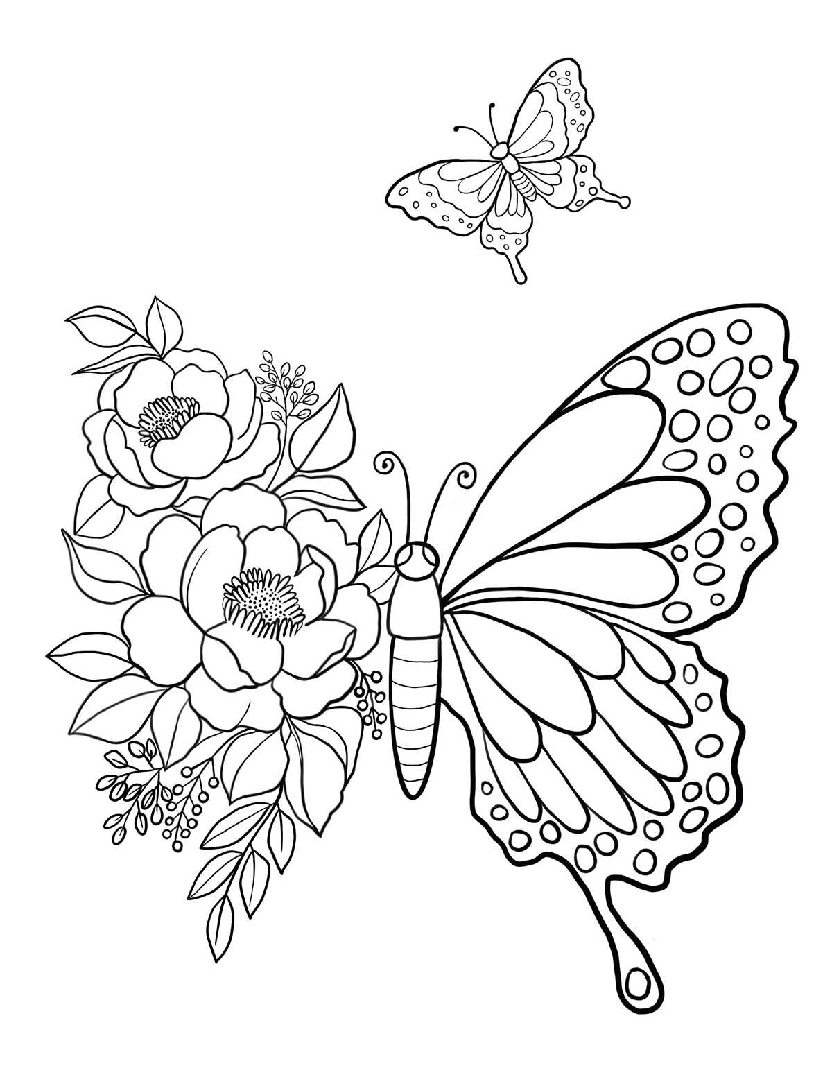 butterfly coloring printable