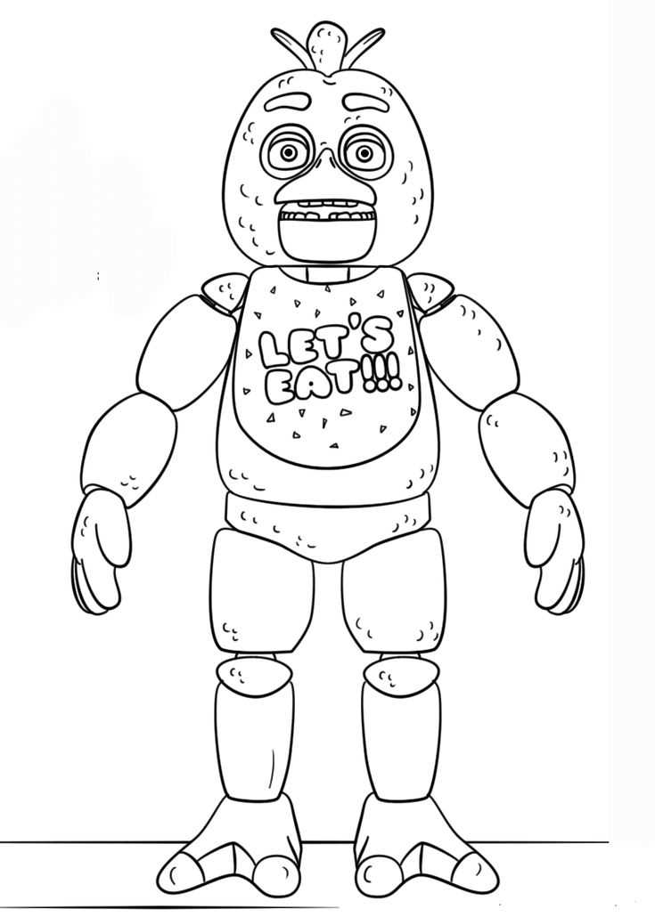 five nights at freddys printable coloring pages