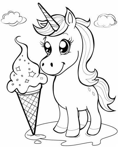 ice cream cone coloring pages printable