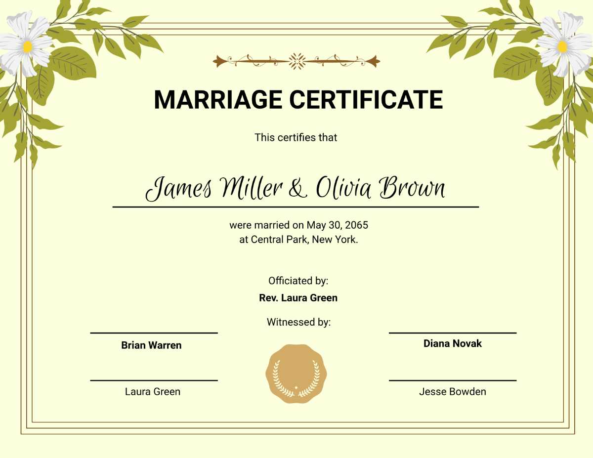 free printable blank marriage certificates