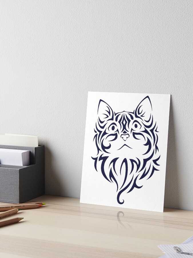 cat face stencil printable