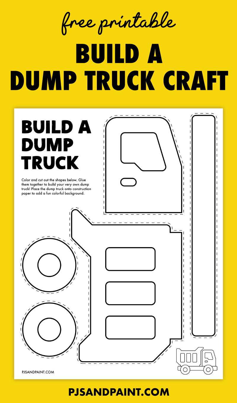 construction truck printable