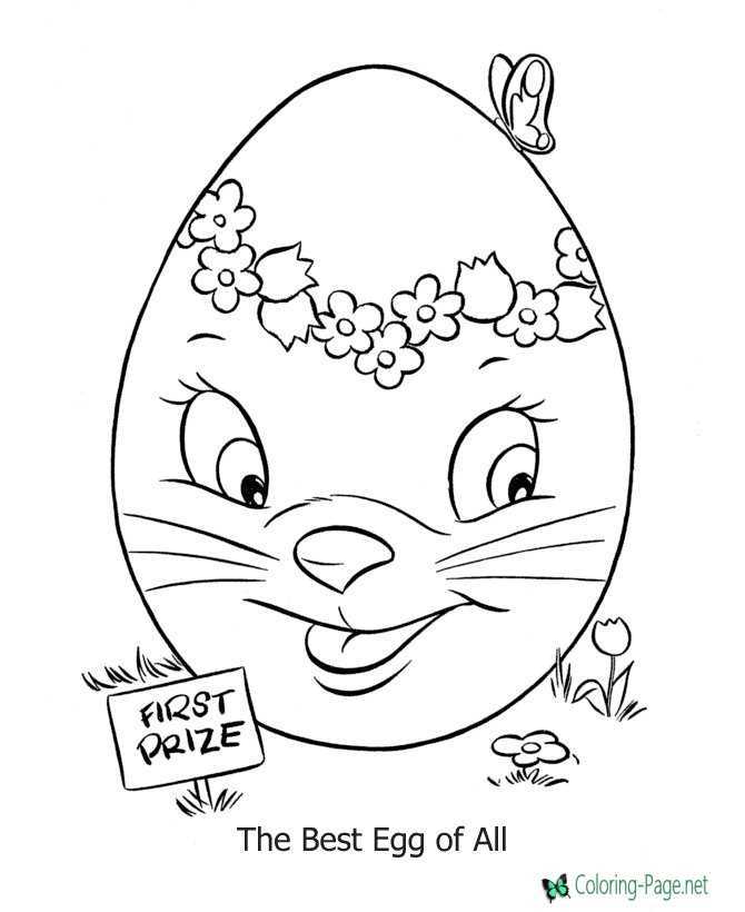 printable easter egg color pages