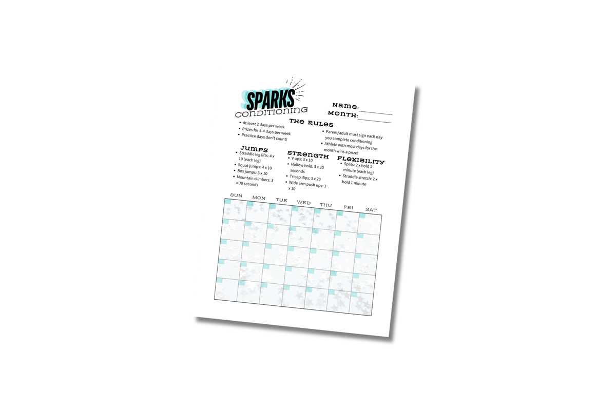cheer stretches printable