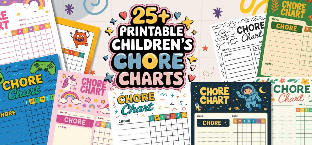 childrens chore list printable
