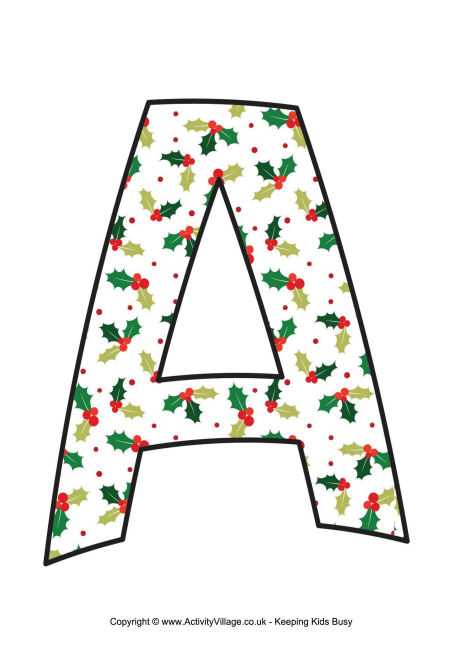 christmas alphabet printable letters