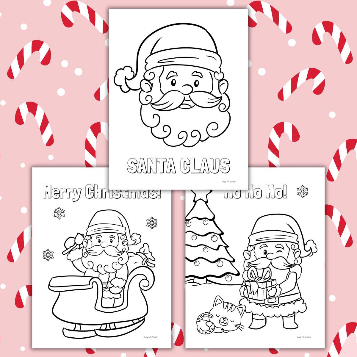 christmas color pages printable free