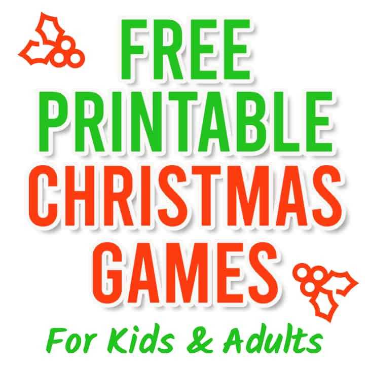 christmas games for adults printable