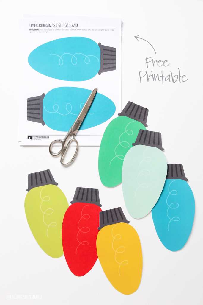 christmas lights printable template