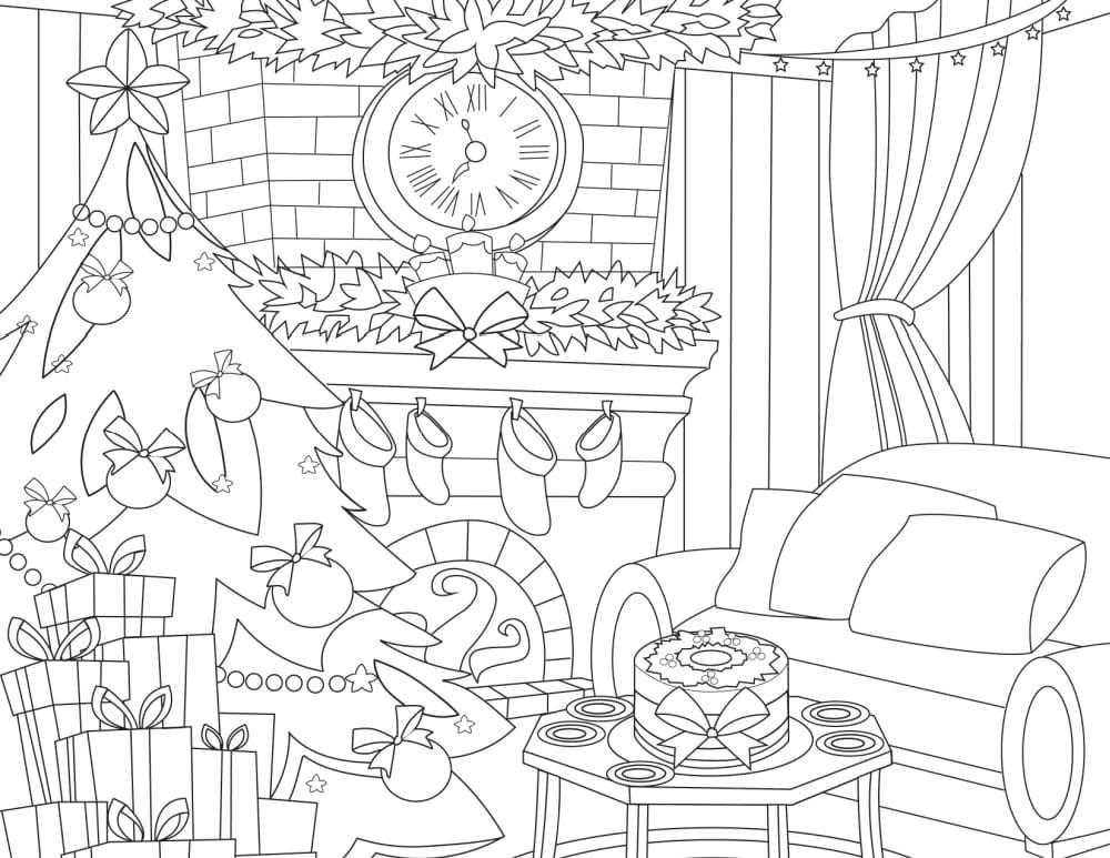 christmas printable coloring pages for adults