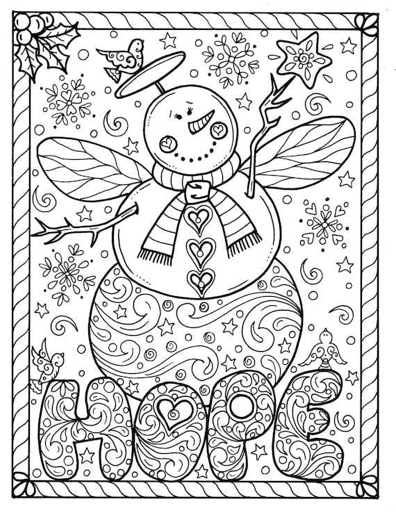 christmas printable coloring pages for adults