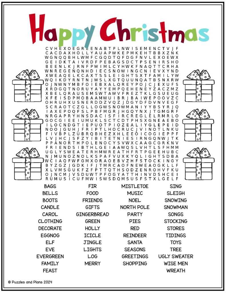 christmas printable word search christmas printable word search