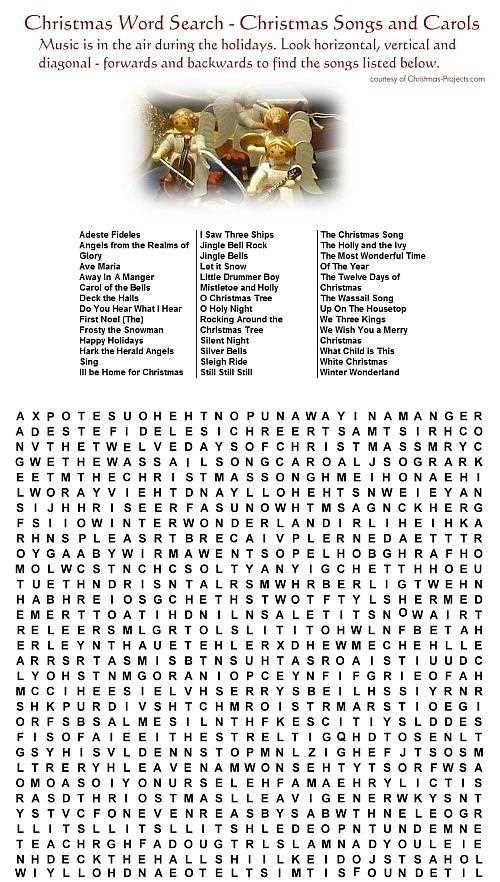 christmas songs printable