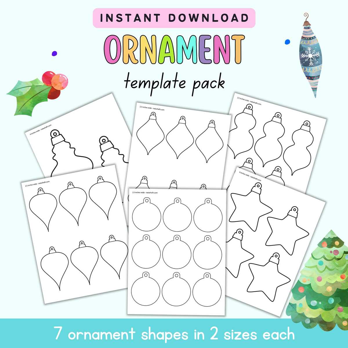 christmas tree printable ornaments