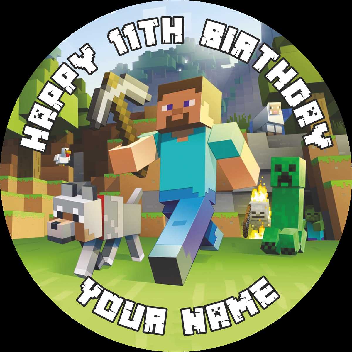 minecraft printable cake toppers