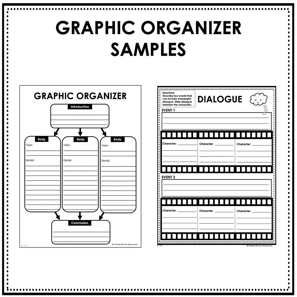 free printable narrative writing graphic organizer
