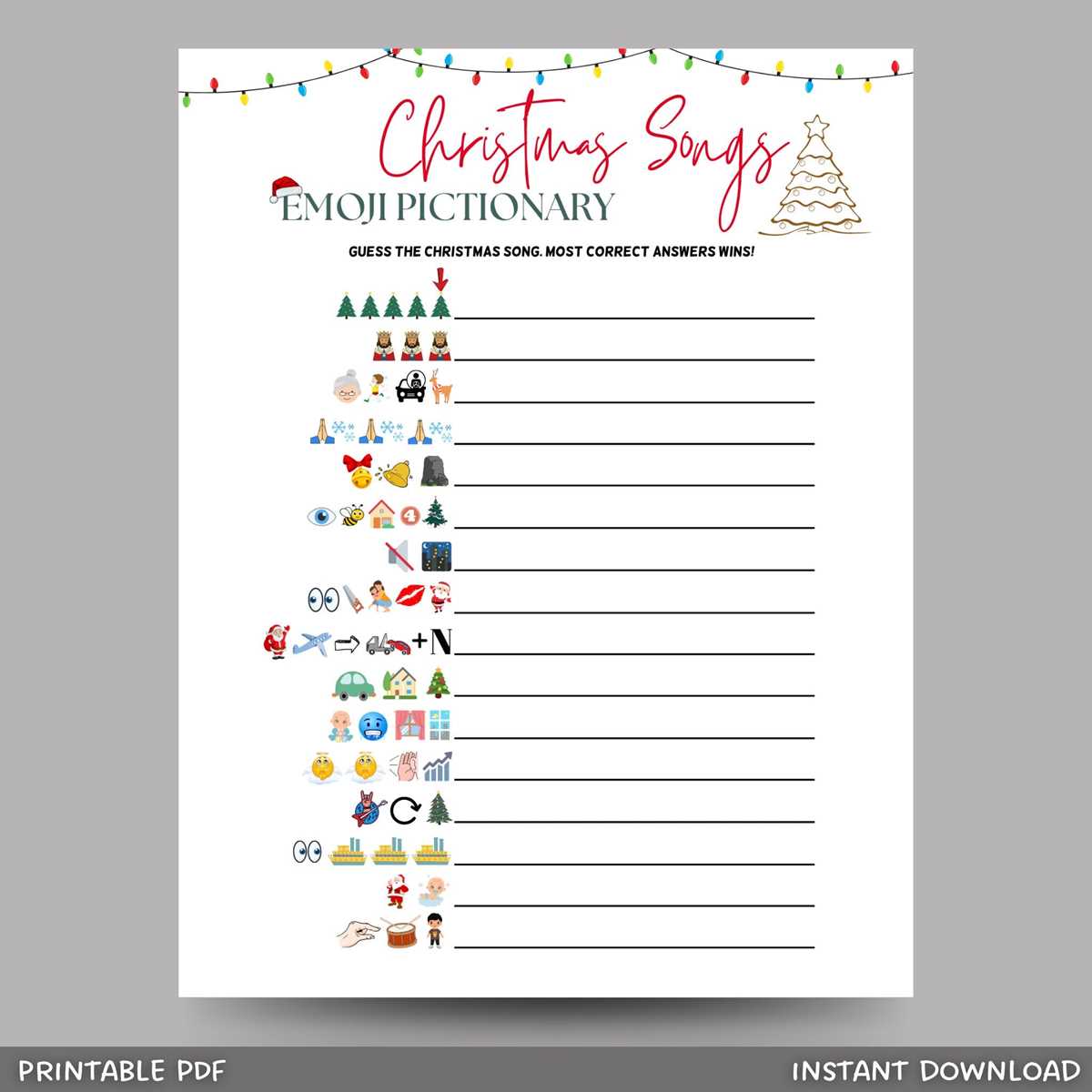 printable christmas songs