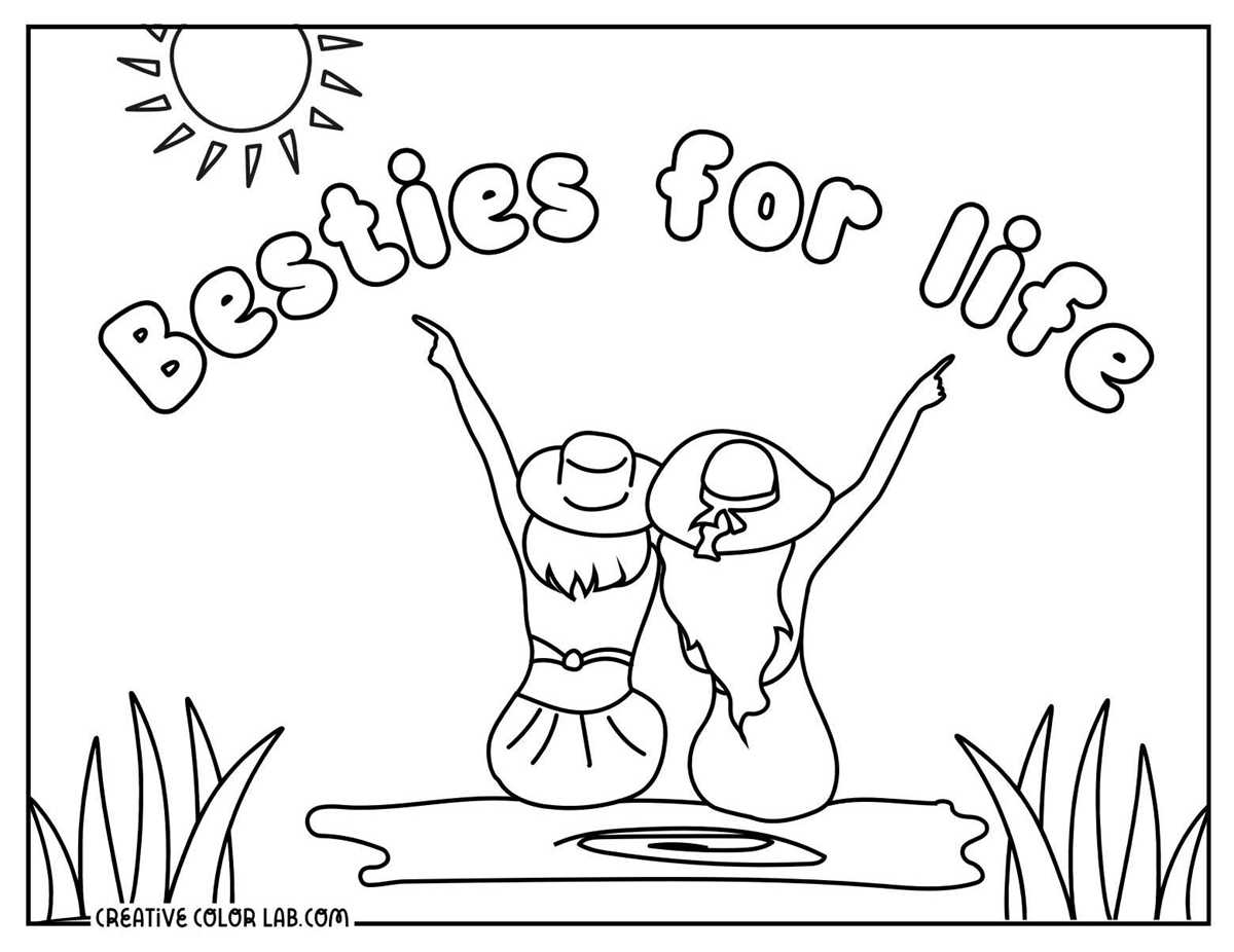 best friends coloring pages printable best friends coloring pages printable