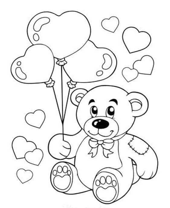 teddy bear coloring pages printable free