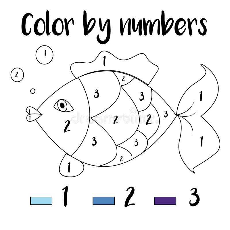 color by number kids printable