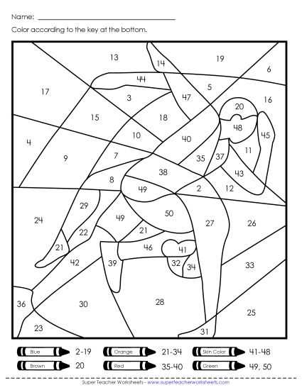 color by number printable math