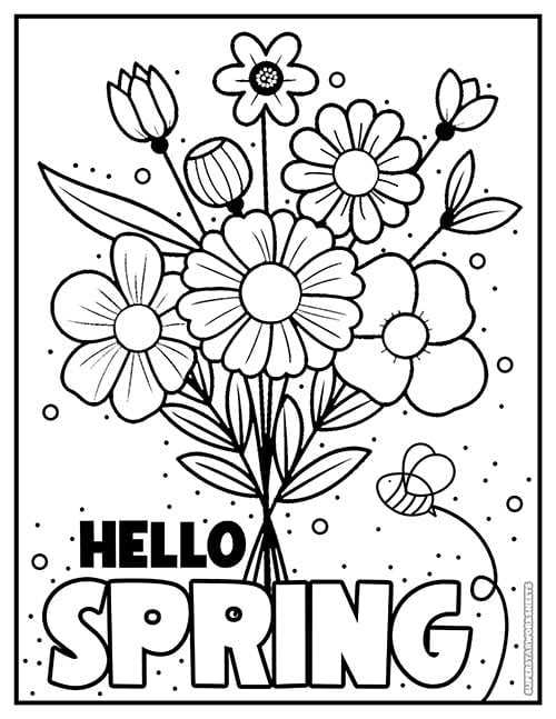 coloring pages flowers printable free