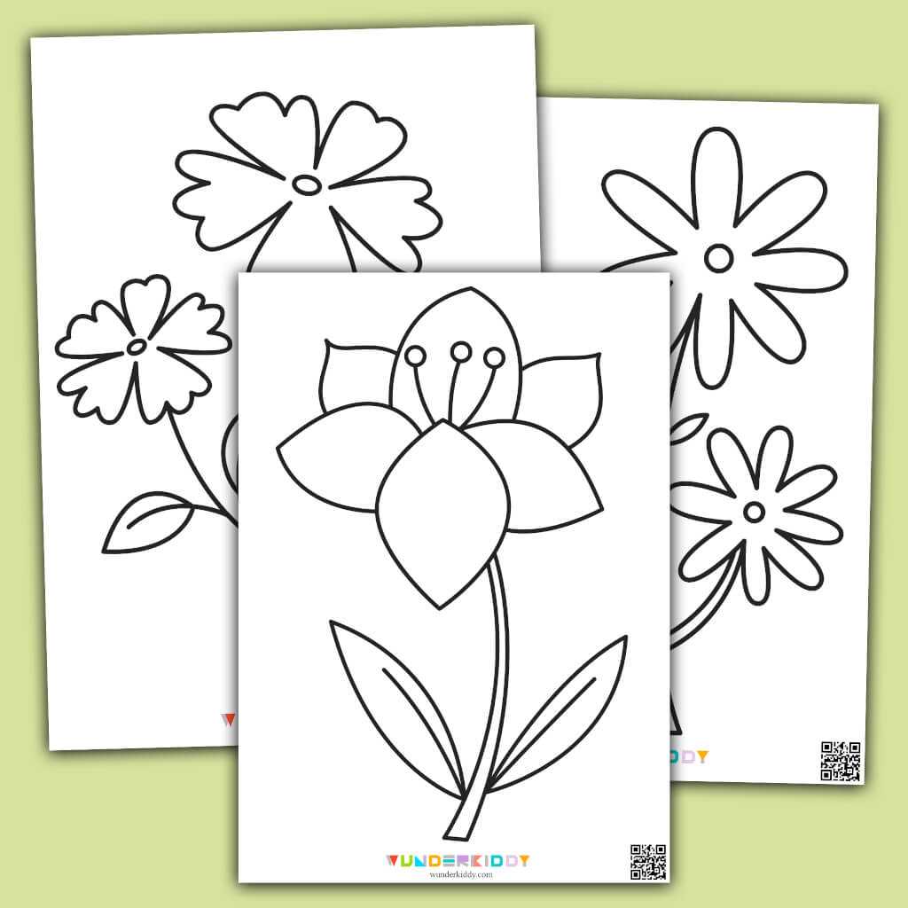 coloring pages flowers printable free