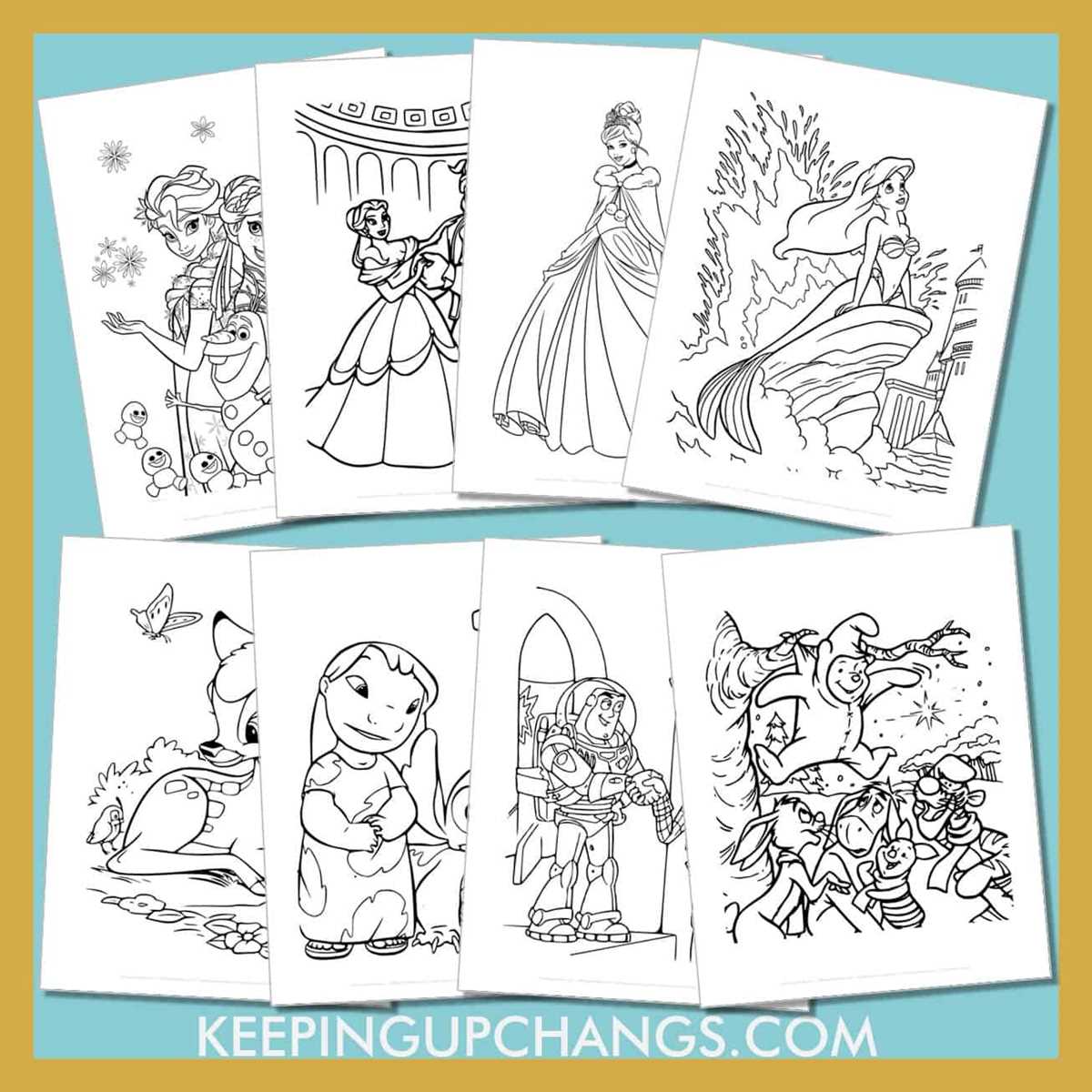 coloring pages free printable disney