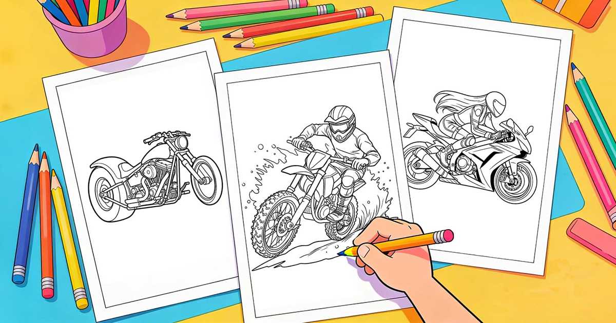 coloring pages motorcycle printable