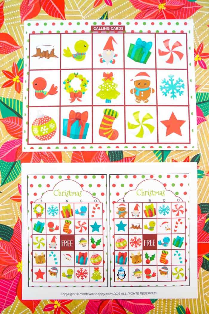 christmas bingo free printable cards