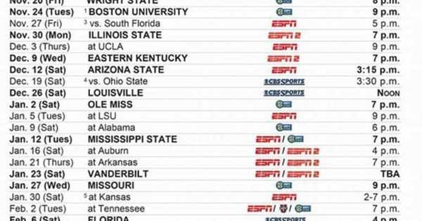 printable university of kentucky basketball schedule