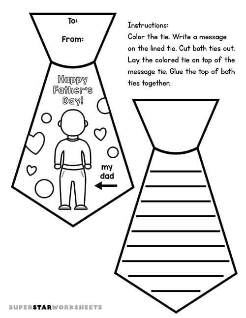 tie outline printable