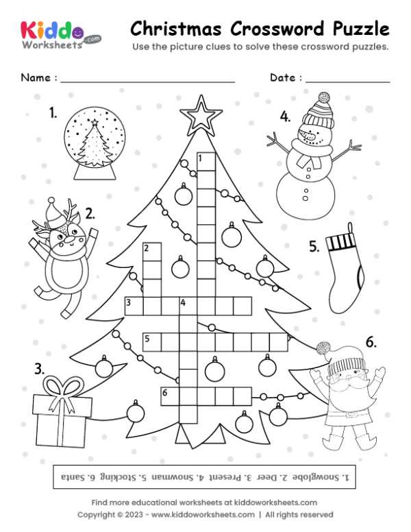 free printable xmas crosswords