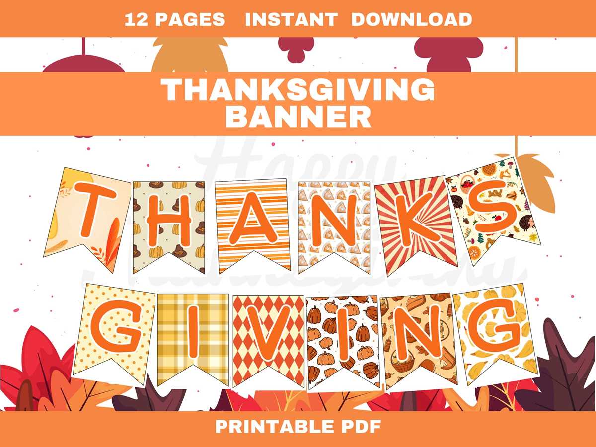 thanksgiving banner printable