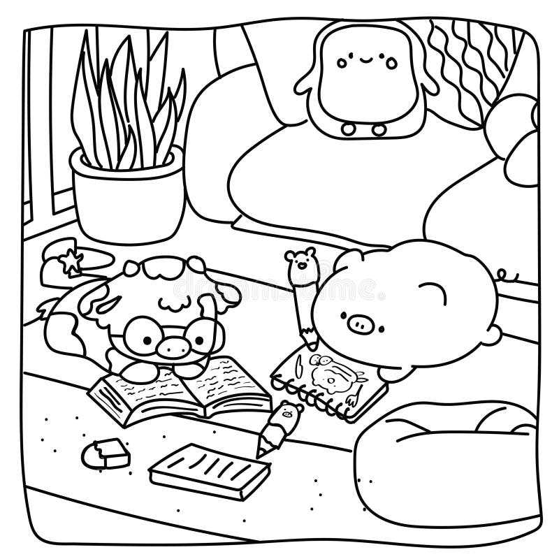 cute kawaii coloring pages printable