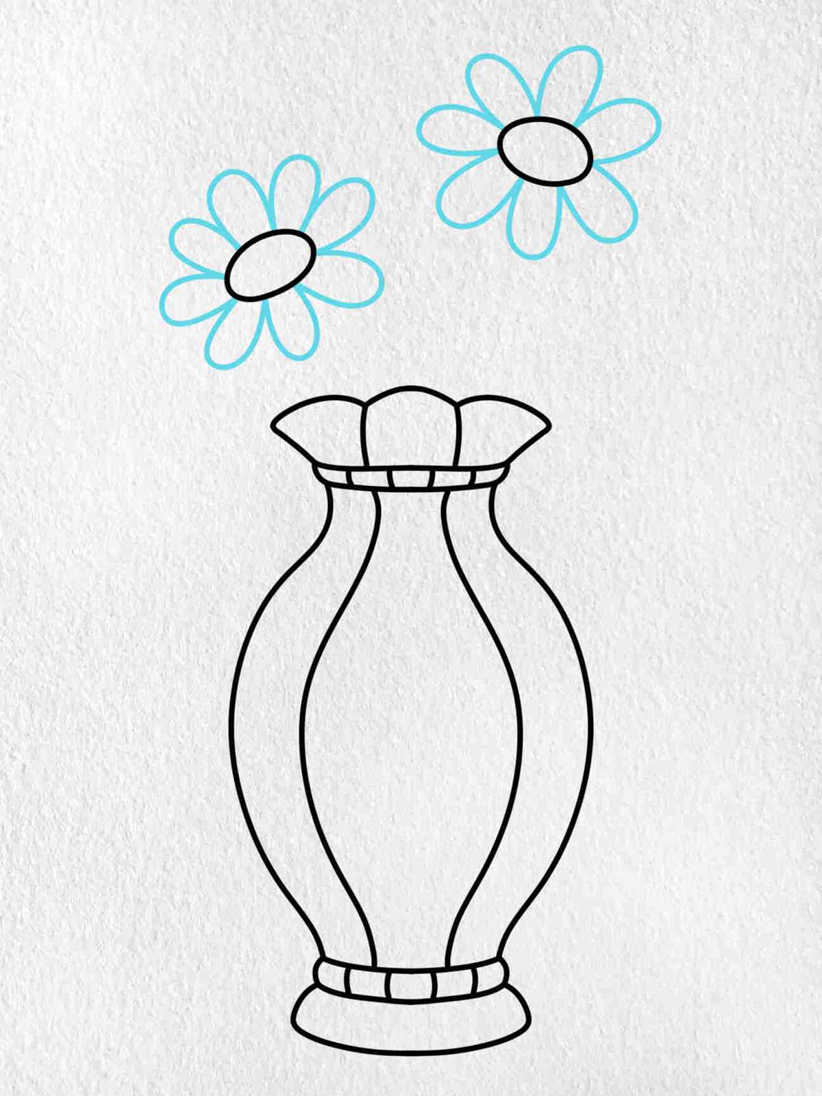 outline printable vase template