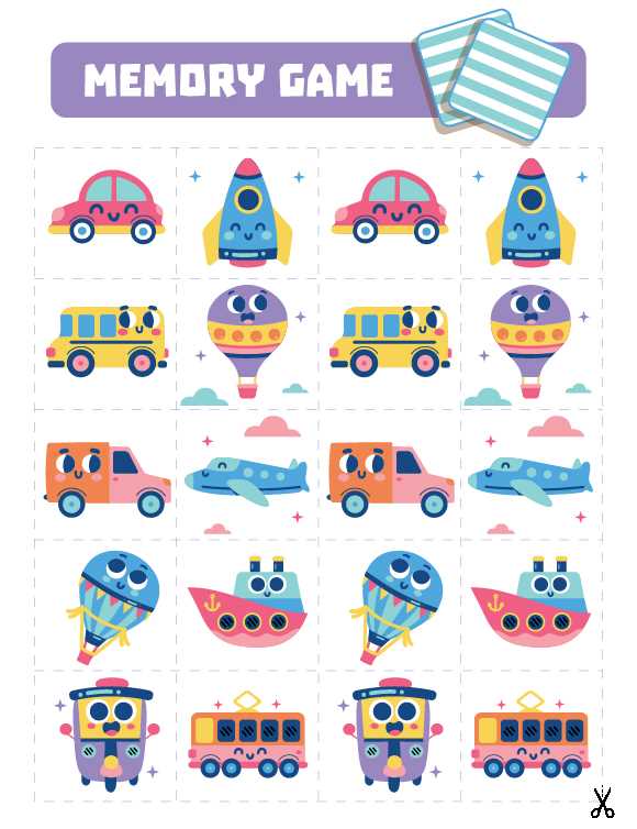 matching game printables preschoolers