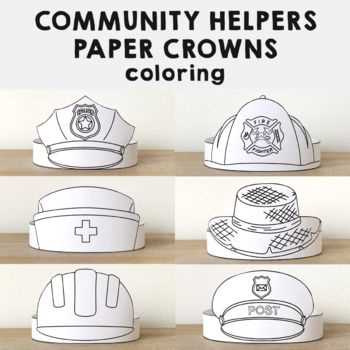 community helper hats printable