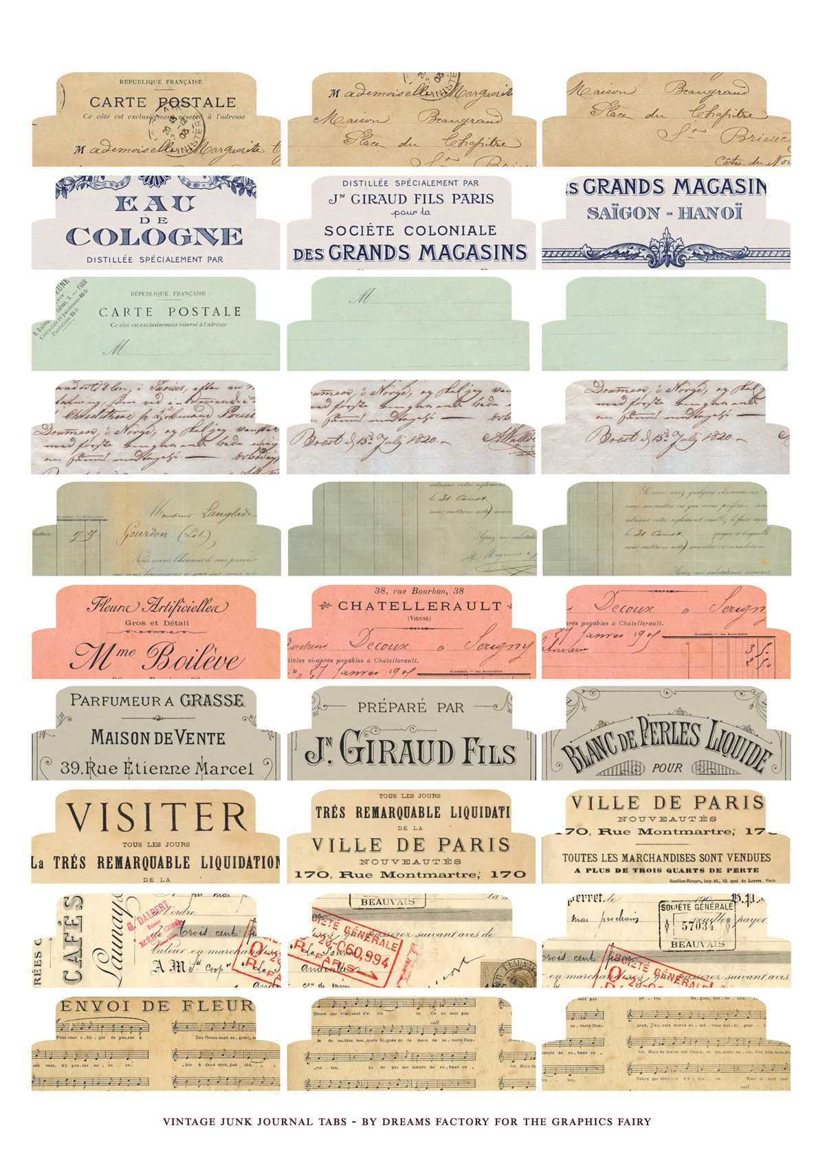 junk journal free printables