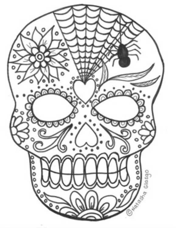 day of the dead mask printables