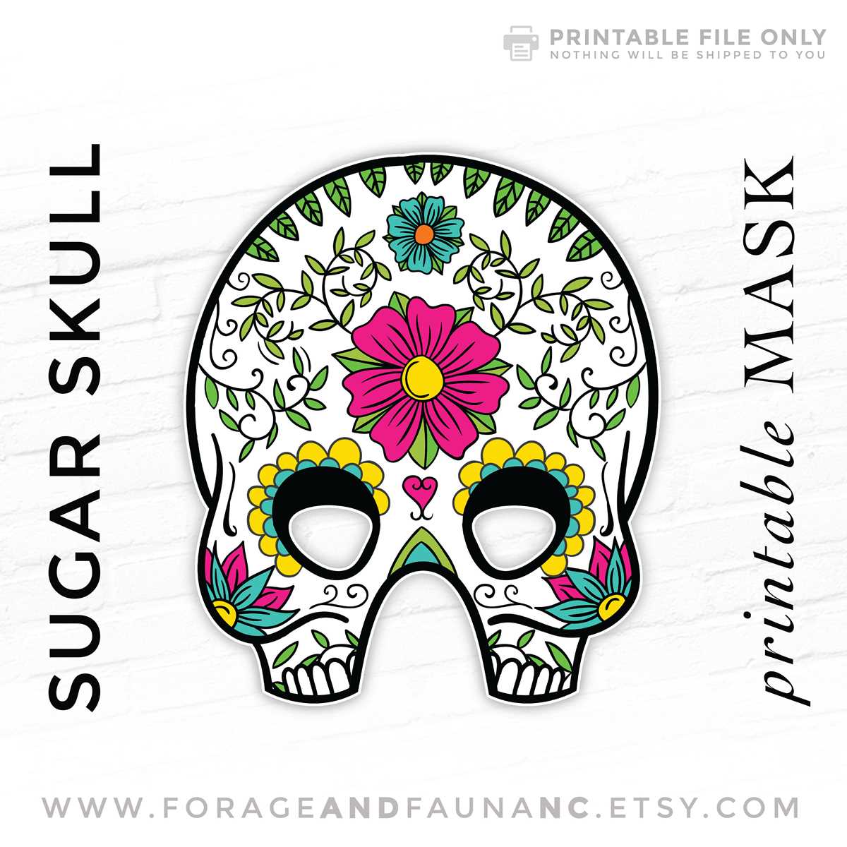 day of the dead mask printables