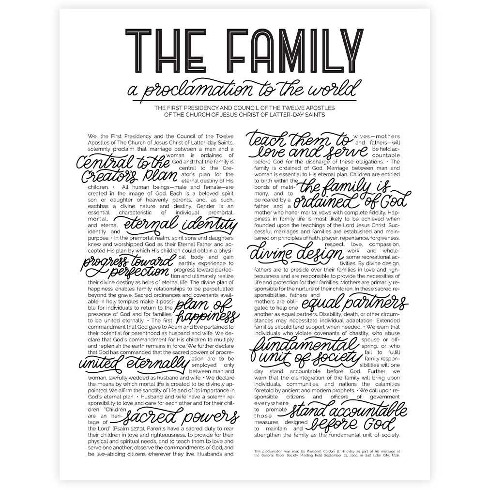 a proclamation to the world printable