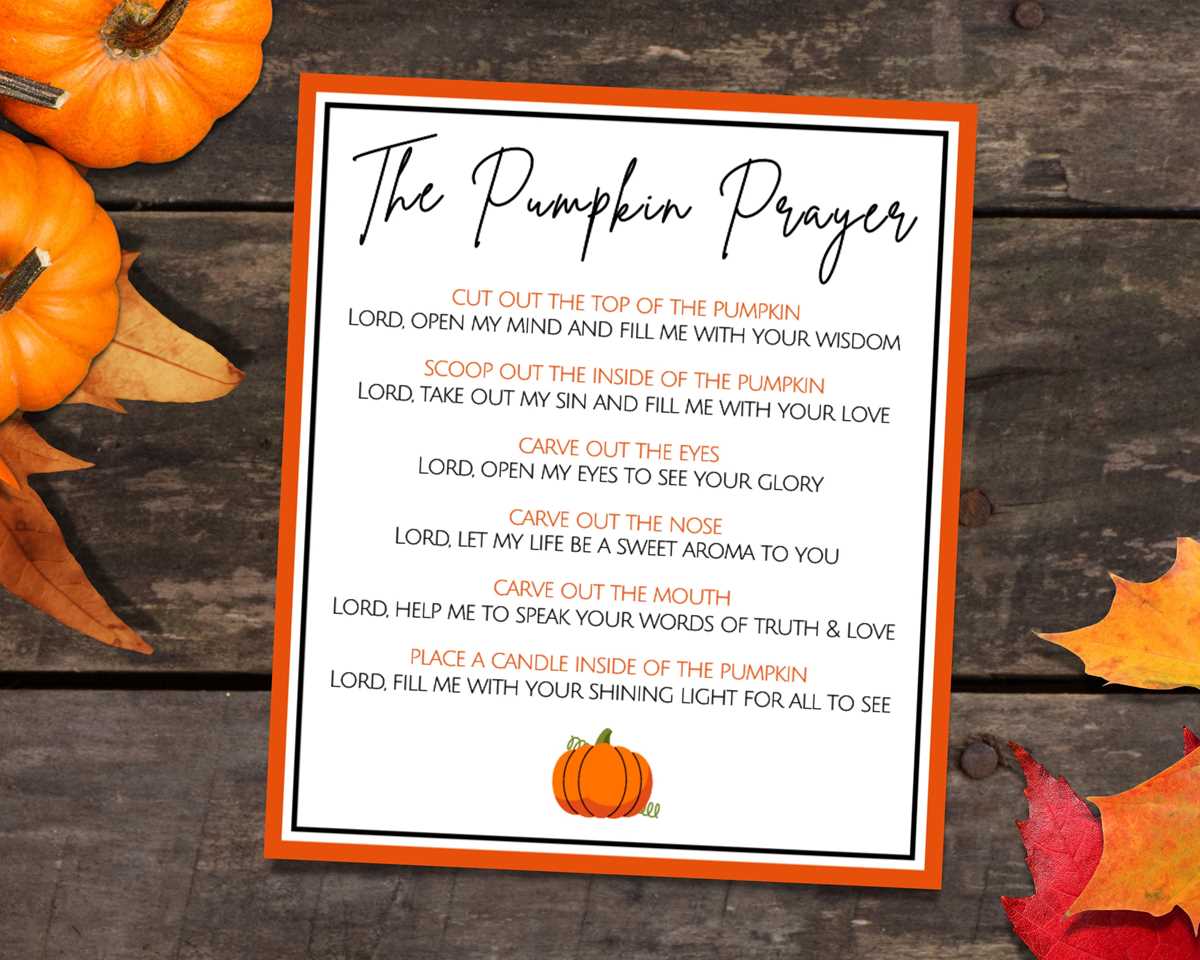 printable pumpkin prayer