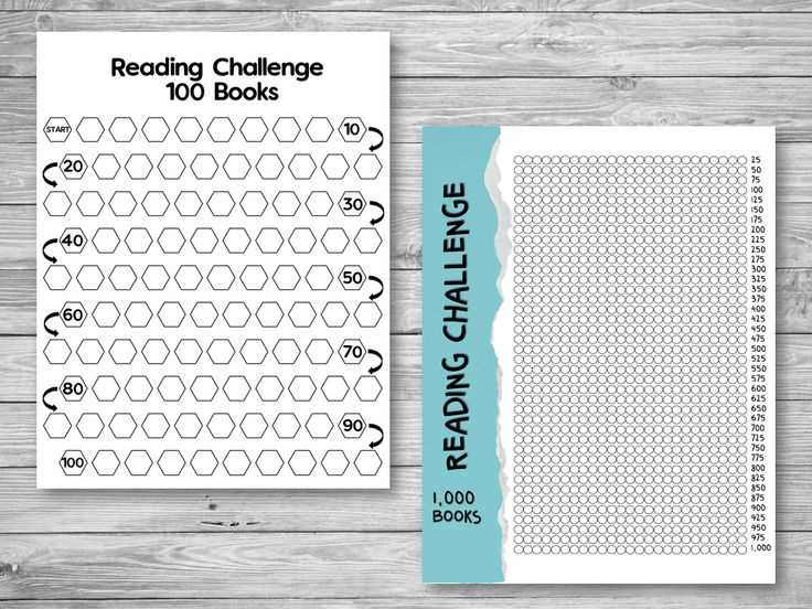 100 book challenge printable