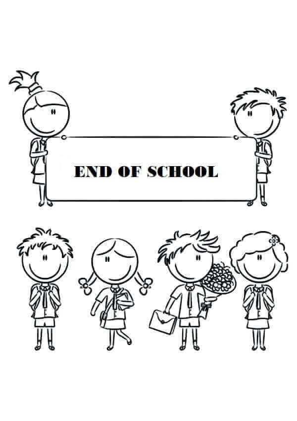 end of school coloring pages free printable