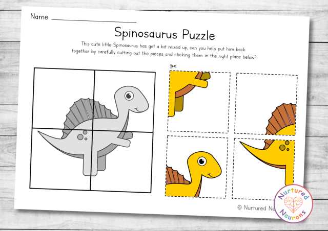 dinosaur puzzle printable